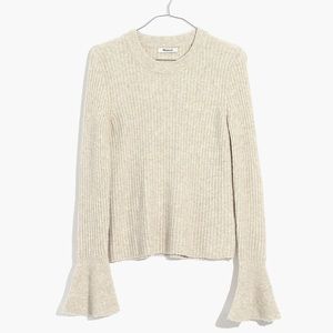 Madewell Ruffle-Cuff Pullover Sweater